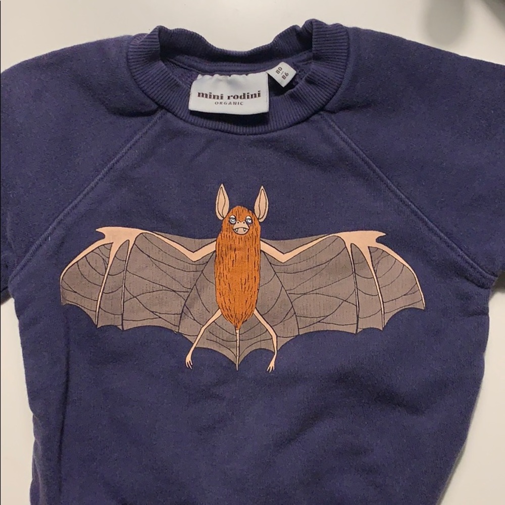 Mini Rodini bat sweat shirt. 18months